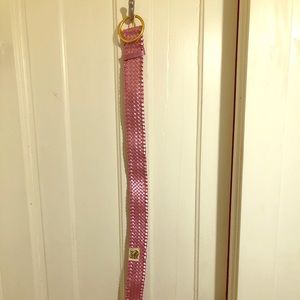Metallic pastel pink woven dress belt by ROXY